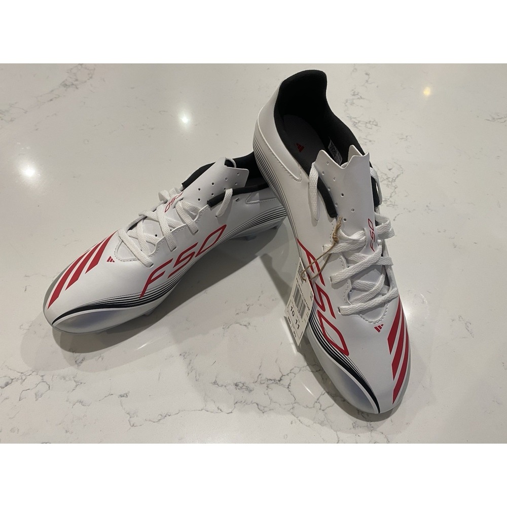 adidas F50 Messi League FG/MG Soccer Cleats White/Red Prestig10 Size 10 NEW